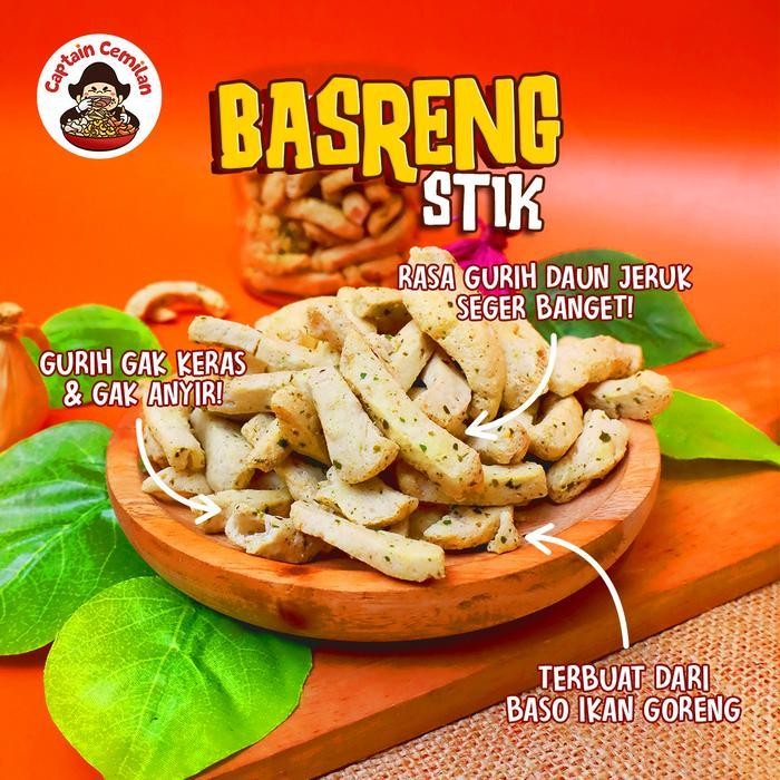 

Ccf 500Gr - Basreng Stik Original Captain Cemilan Bandung Food Snacks Makanan Chips Snack Goreng Pedas