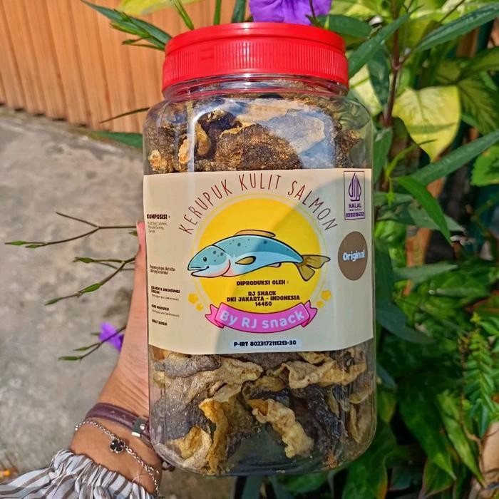 

Ccf Toples Jumbo 220Gr Keripik Kulit Ikan Salmon Original Cemilan Premium Enak Dan Crunchy Food Snack