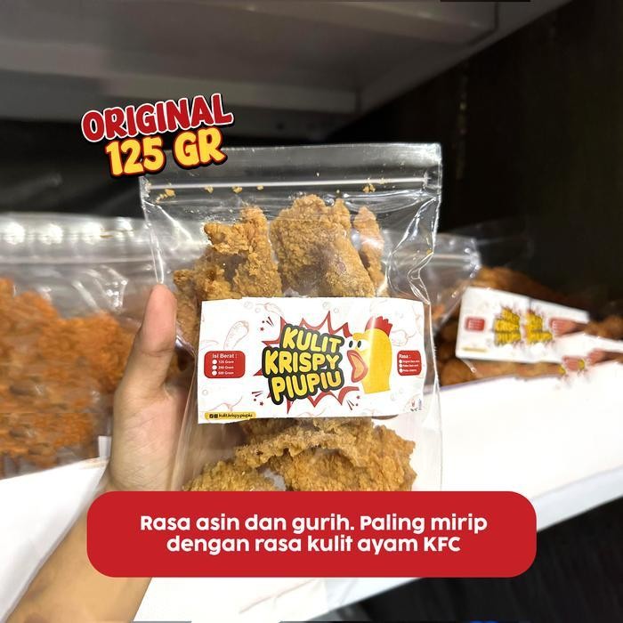 

Ccf Piupiu - Kulit Ayam Crispy 125Gr Snacks Rasa Original/ Pedas Daun Jeruk/ Jalapeno Food Keripik Cemilan