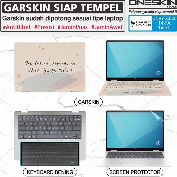 BEBAS ONGKIR - Garskin Sticker Laptop Pelindung Screen Keyboard Protector HP Envy x360 14-fa fa0888t