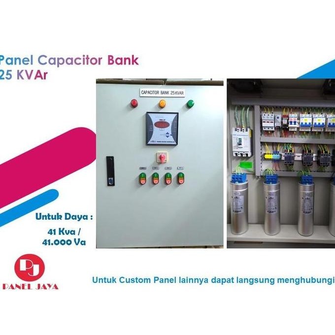 Panel Kapasitor Bank 25 Kvar (Panel Capacitor Bank Perbaikan Cosphi)