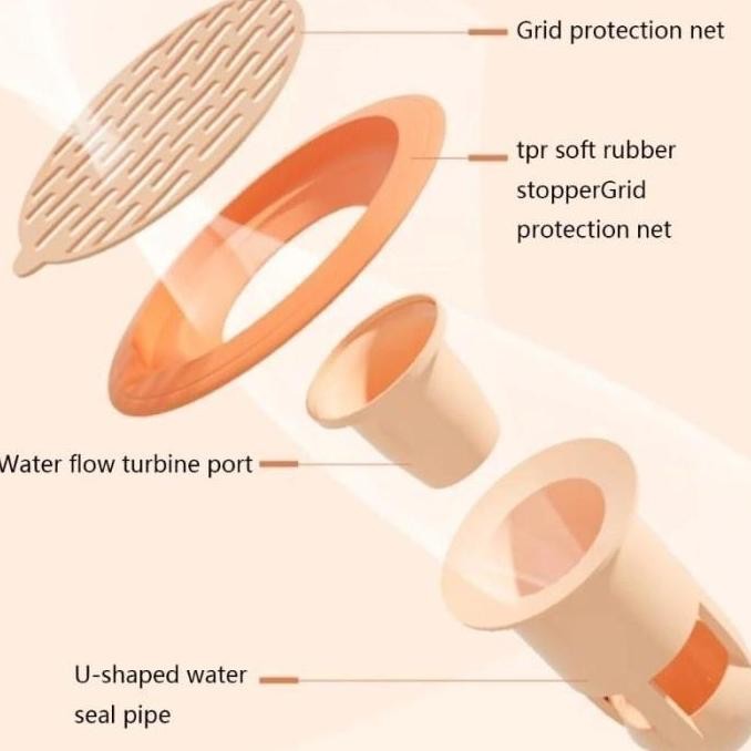 Saringan Penutup Lubang Air Kamar Mandi Drain Anti Bau Anti Kecoa