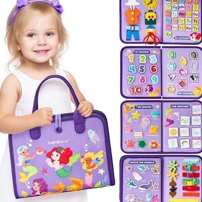 Busy Book Bag Mainan Montess Edukasi Busy Board Papan Busy Board