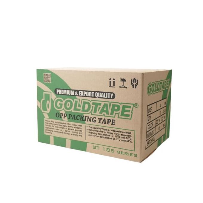 

LAKBAN PLAKBAN OPP GOLDTAPE CORE HIJAU 2 INCH/ 48MM X 80 YARD, BENING/ COKELAT - DUS ORIGINAL DAN TERPERCAYA