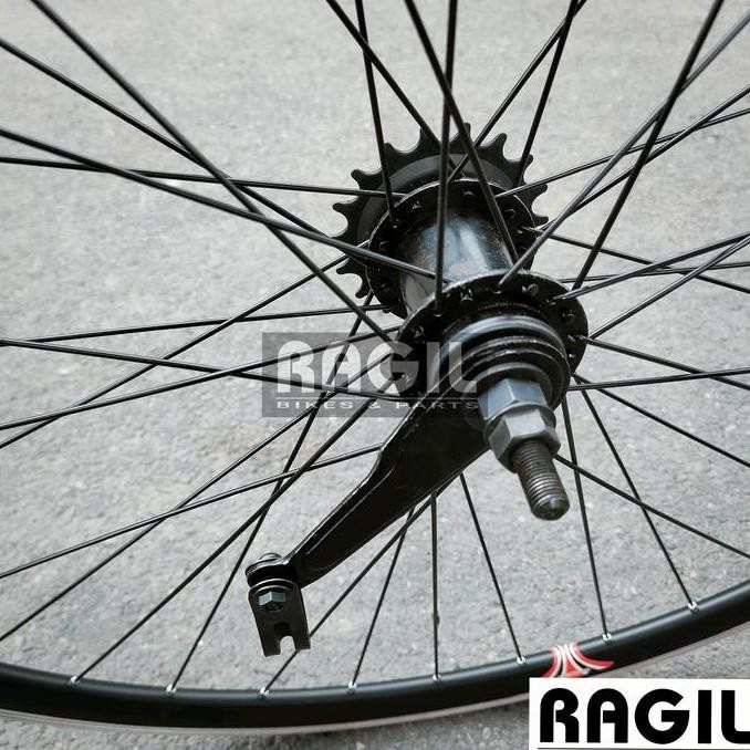 WHEELSET 700 700C LESPO TORPEDO VELG LUBANG 36 HOLE 36H SEPEDA FIXIE