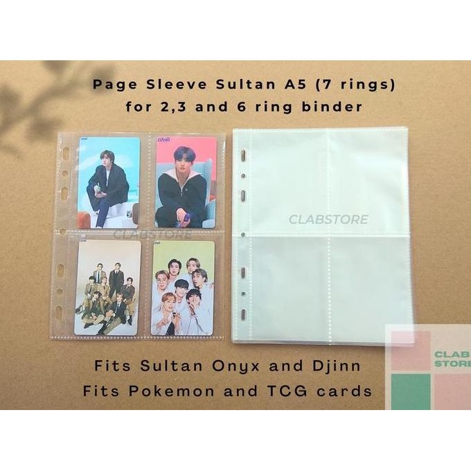 

Tersedia Sultan Page Sleeve A5 4 Pocket Two Sides Ring Binder