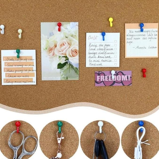 

100Pcs Push Pin Hook Paku Tekan Set Warna Pushpin Serbaguna Push Pins