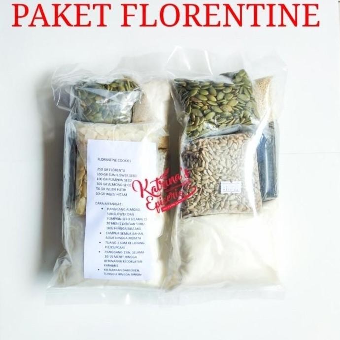 Paket Florentine Cookies Kacang Mede Almond Wijen Kuaci Mix   Stok Terbatas