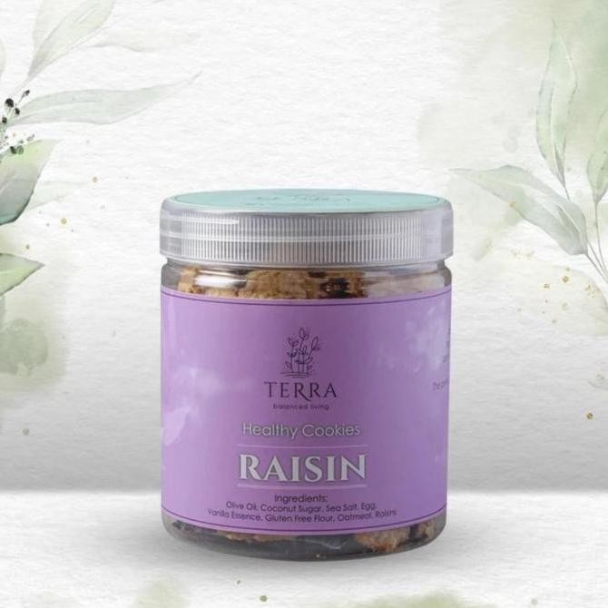 

Terra Raisin Cookies - Healthy Cookies Premium Stok Terbatas