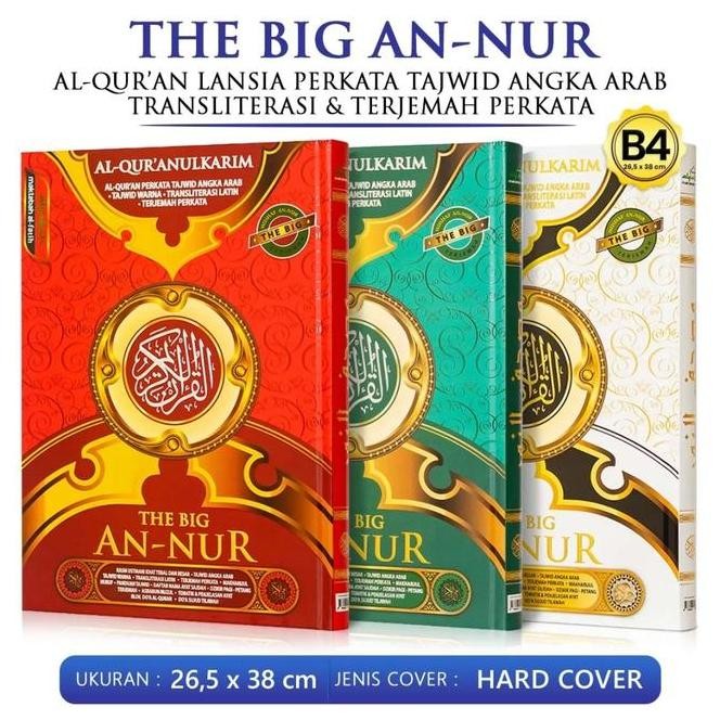 Promo Alquran The Big An-Nur B4 Jumbo Terjemah Per Kata Tajwid Warnanya & Tulisan Latin Per Kata Uku
