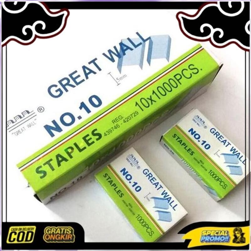 

Hanya Hari Ini Isi Staples Greatwall No.10 Original [ 1 Pak Kecil ] / Isi Staples Great Wall No 10