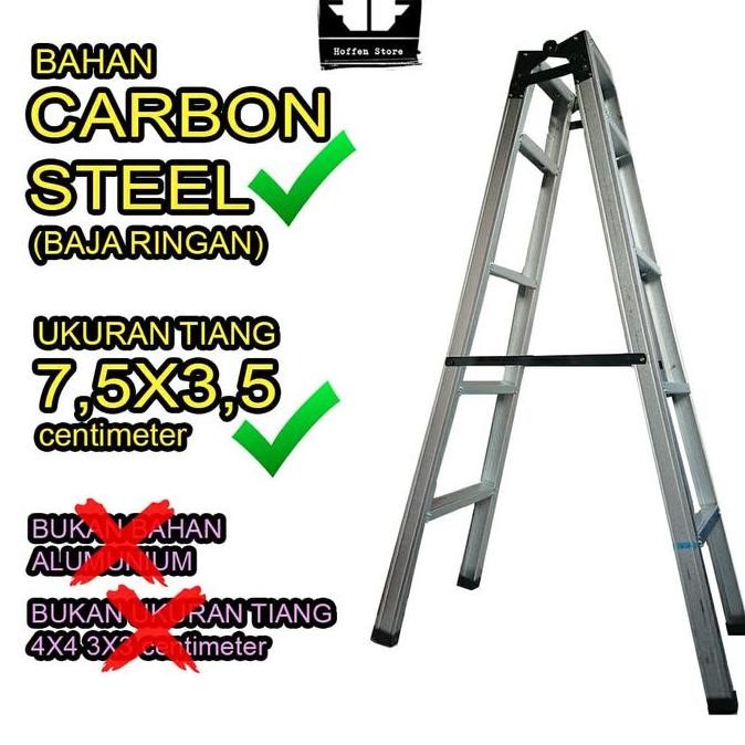 Tangga Lipat Ukuran 1 M / 1,5 M / 1,75 M / 2 M / 2,5 M Bahan Baja
