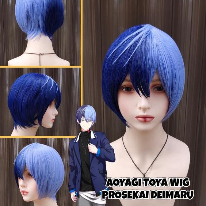 Wig Cosplay Project Sekai Aoyagi Toya Vivid Bad Squad Rambut Palsu