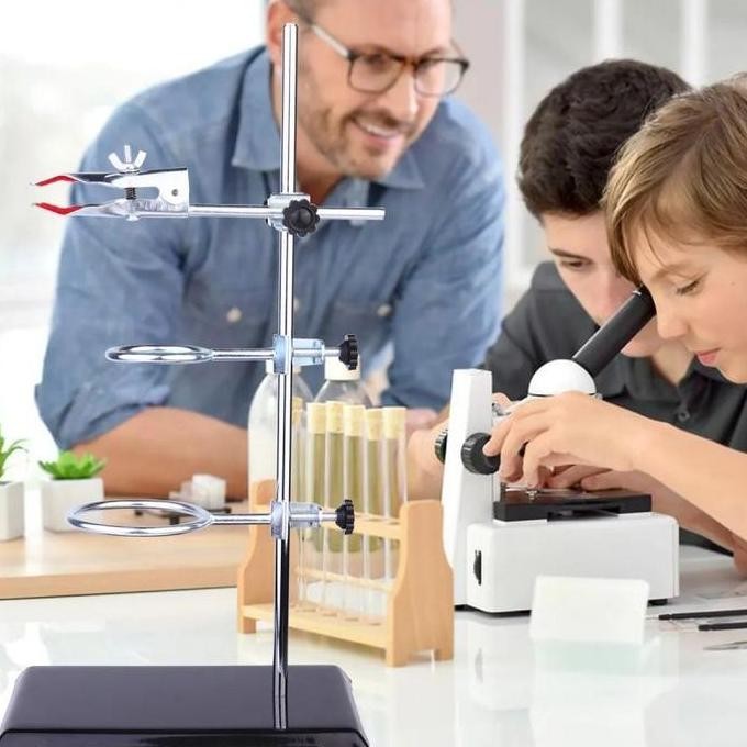 1Set Tiang Statif Universal Klem Statif Dan Ring Statif Dan Klem