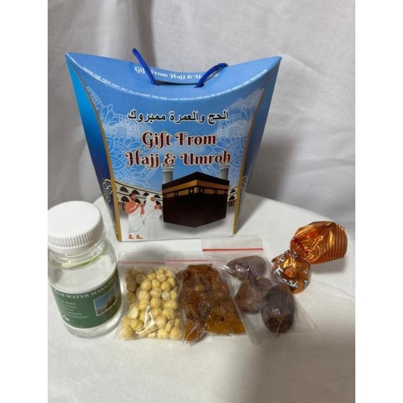 

Oleh Oleh Haji Dan Umroh Tas Jinjing 100Pcs Lengkap( Air Zam Zam 80Ml Full)