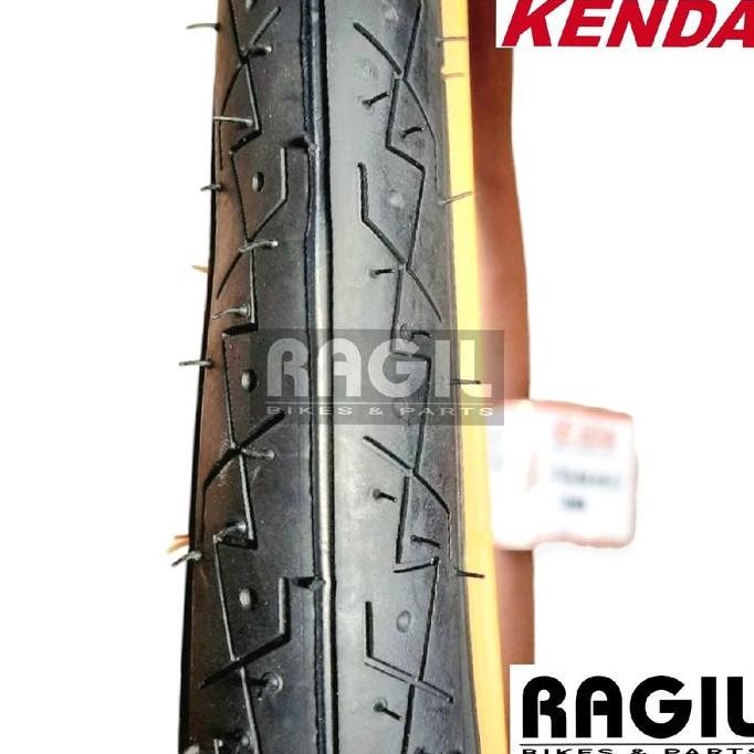 BAN LUAR SEPEDA 20 x 1.75 KENDA K154 GUMWALL TANWALL SKINWALL HITAM KUNING HALUS SELI LIPAT BMX MINI
