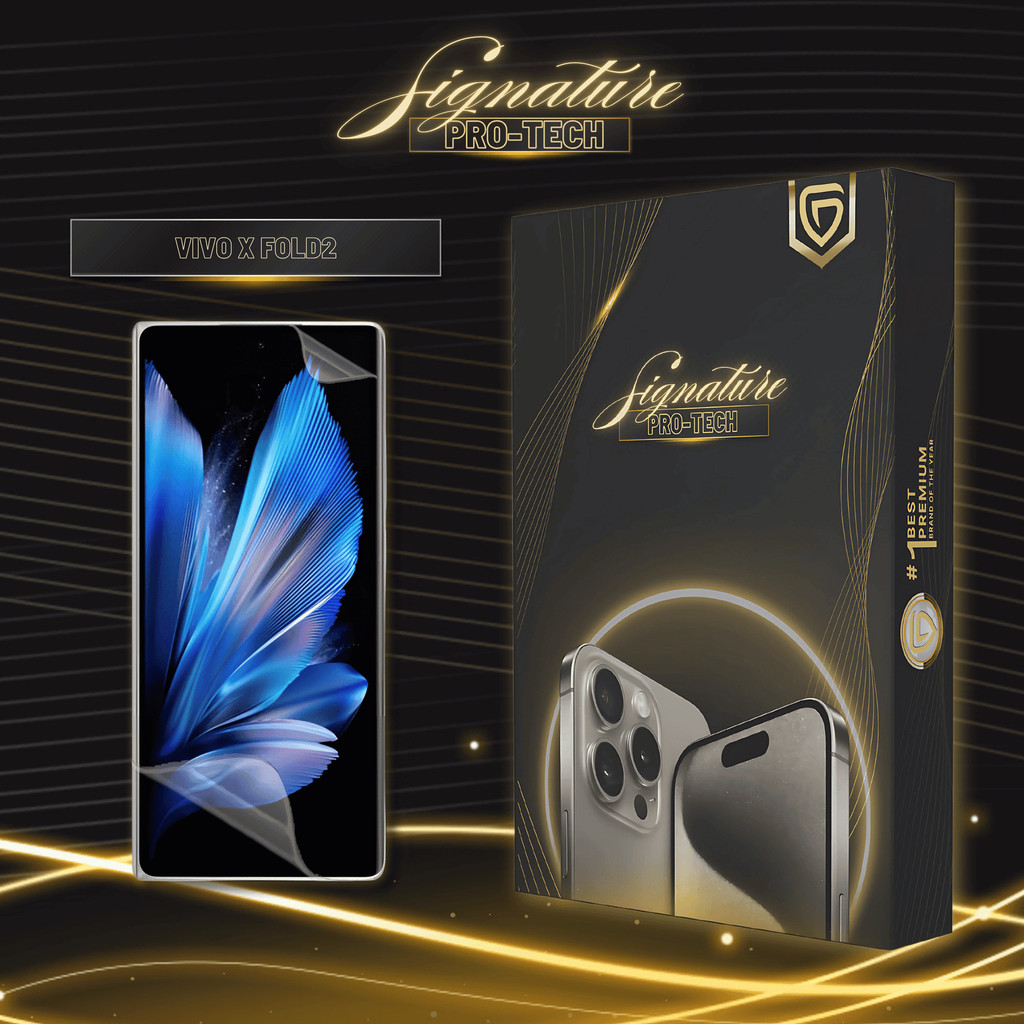UniGet SIGNATURE PRO-TECH - Premium Anti-Scratch Protector for Vivo X Fold2 / Screen Guard Case Frie