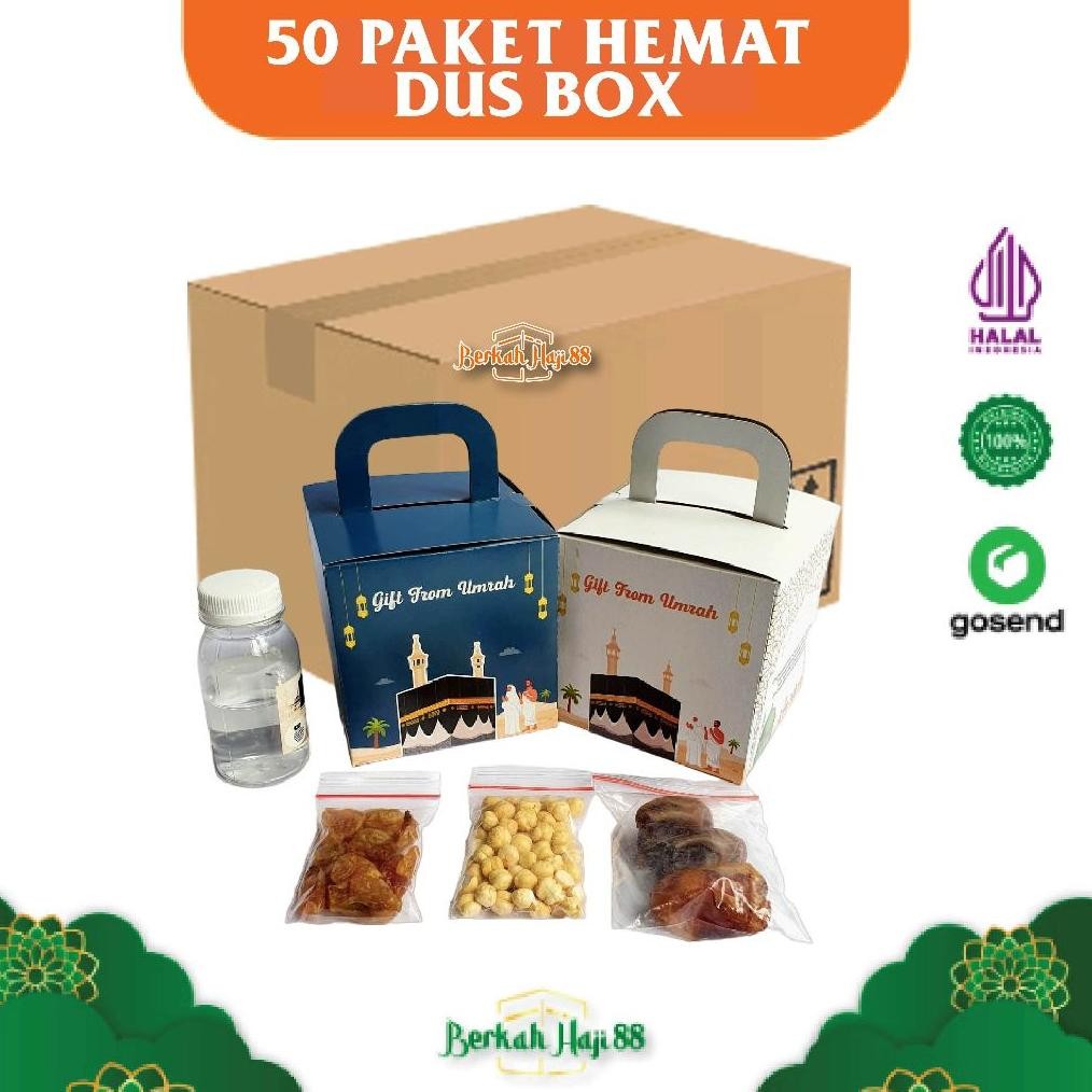

Paket Hemat Oleh Oleh Haji Dan Umroh Dus Box Per 50 Pcs