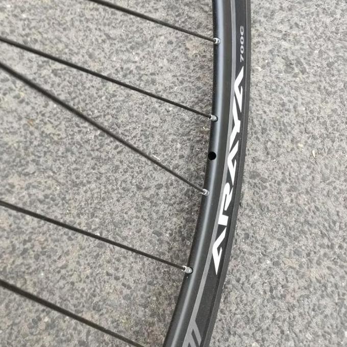 WHEELSET SEPEDA 700C 700 C FIXIE DOLTRAP BELAKANG ARAYA KS40 RODA JADI SIAP PAKAI 700C