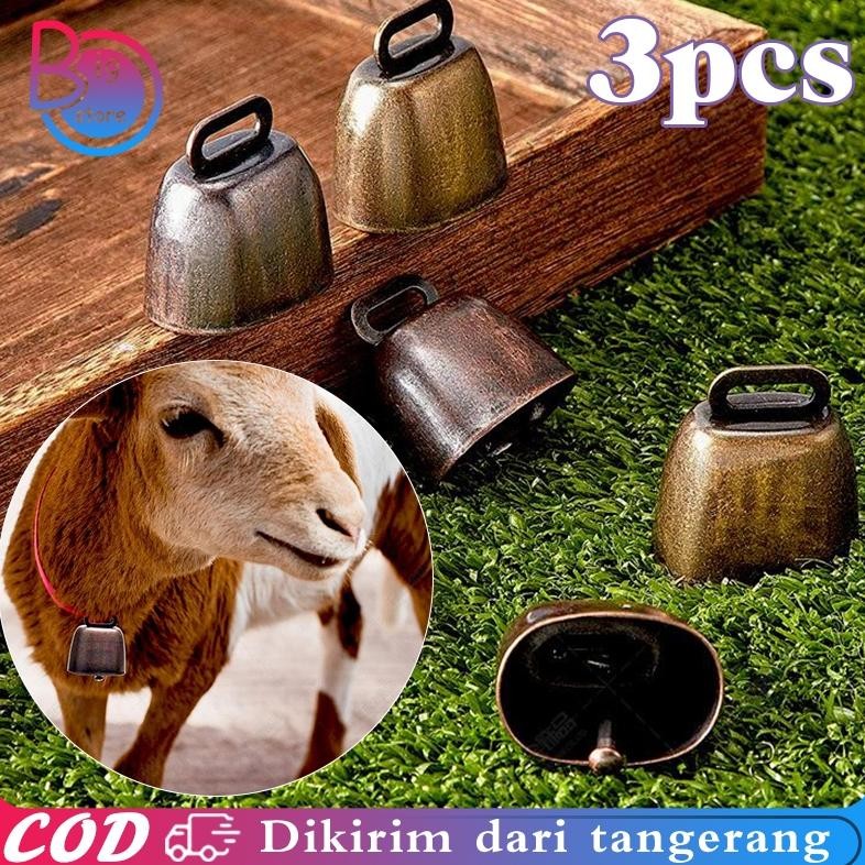 Isi 3pcs Lonceng Sapi Antik Lonceng Kalung Sapi Lonceng Kambing Klontongan Sapi Bel Sapi Lonceng Sap