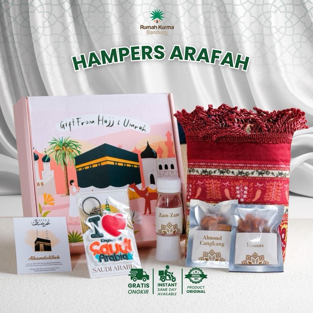 

Paket Arafah Box Ekslusif Hampers Sajadah Oleh Oleh Haji Umroh