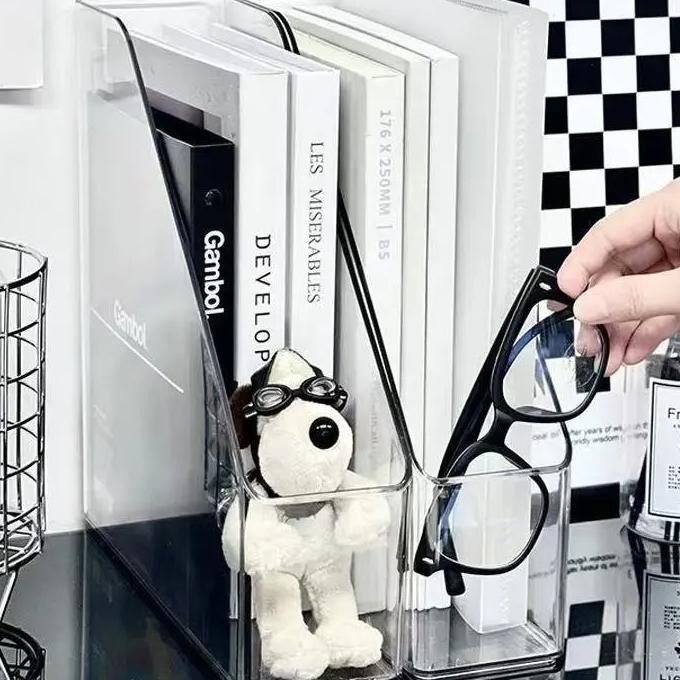 

Readyrak Buku Organizer File Dengan Tempat Box File Tempat Buku Tempat Penyimpanan Desktop Storage Tempat Buku Meja Organizer Box File Meja Kantor Megazine File Tray Akrilik Transparan