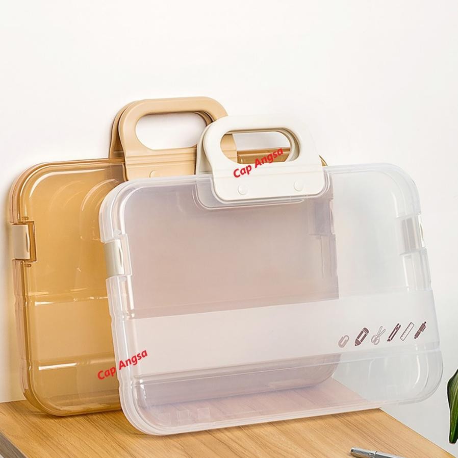 

Map Folder Transparan Travel Document Bag File Storage Organizer Anti Air Debu Kotak Penyimpanan Berkas Arsip