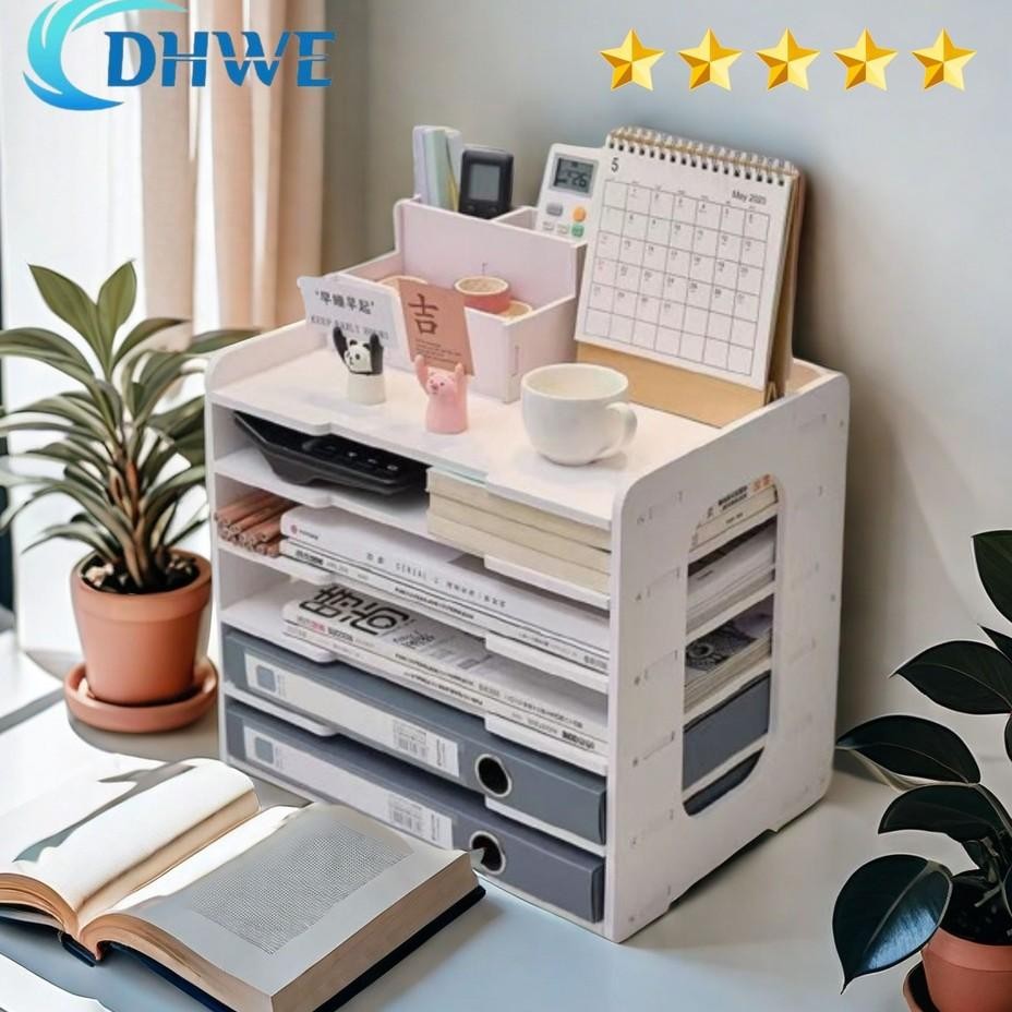 Dhwe Rak File Organizer Penyimpanan Kertas Hvs Surat Dokumen Serbaguna