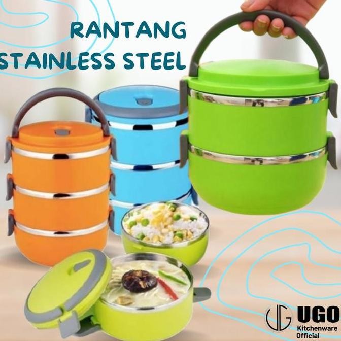 Rantang Susun Tempat Makan Stainless Steel Anti Tumpah