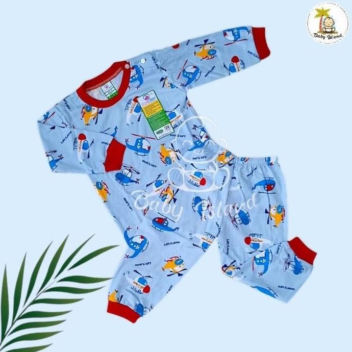Moms Gift Setelan Baju Anak Bayi Kancing Pundak Celana Panjang / Piyama Baju Tidur Oblong Anak Laki 