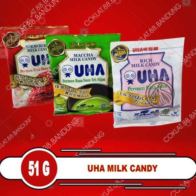 

RPS UHA CANDY MILK 51GR, PERMEN SUSU JEPANG UHA 51 GRAM, UHA STRAWBERRY MILK CANDY MATCHA 51 GR
