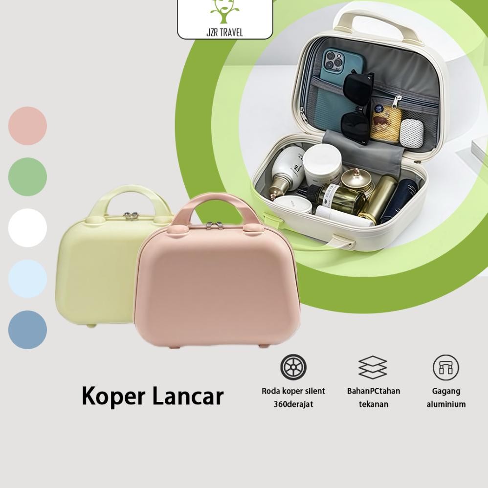 JZR Koper Mini 14 inch Koper kecil Koper Mini Beauty Case tas make up koper Kosmetik Premium Bahan f