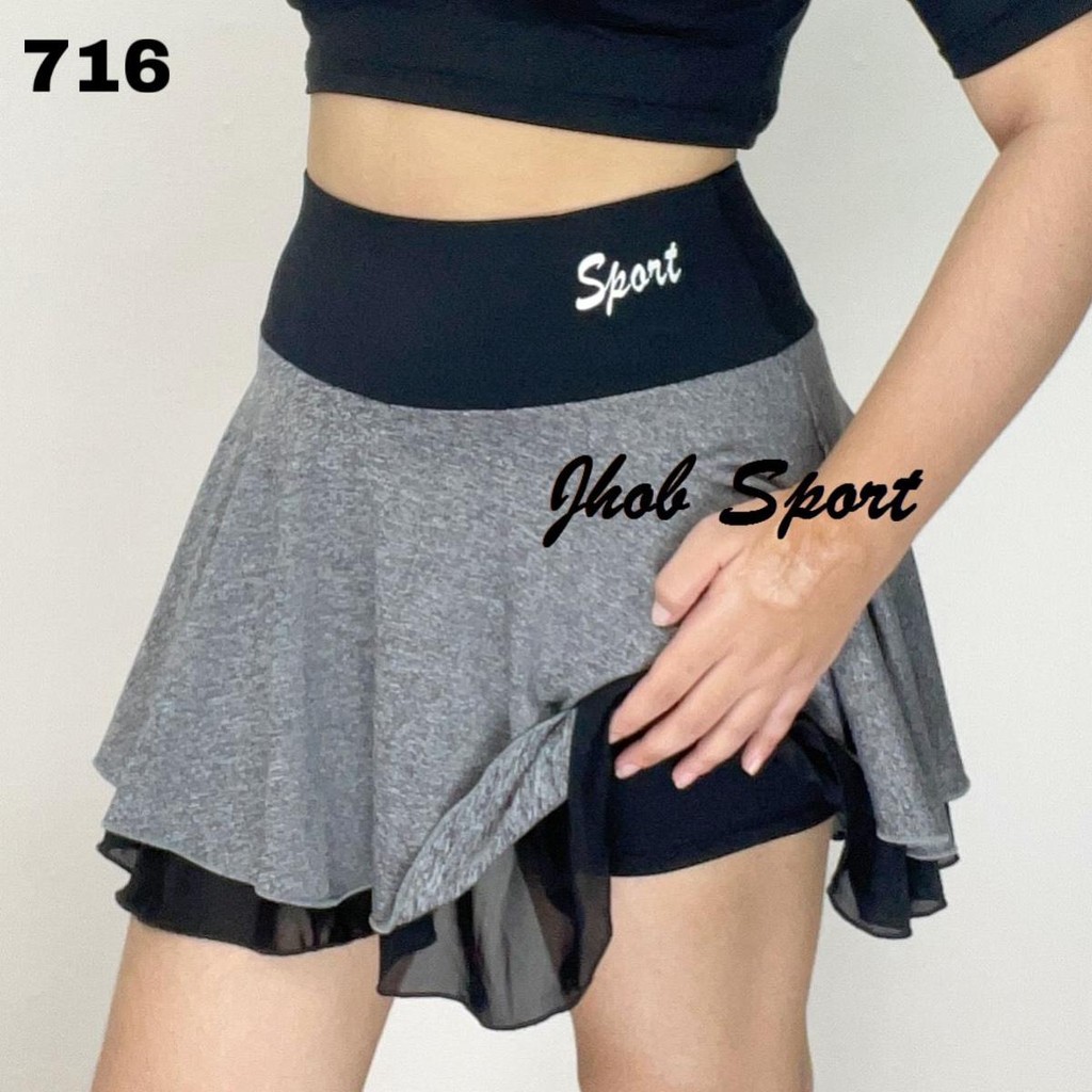 DR261>> JHOB SPORT ROK MINI SKRIT/ROK MINI OLAHRAGA/ROK TENIS/ROK MINI OLAHRAGA DEWASA BAHAN KOMBINA