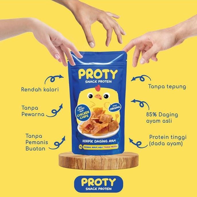 

RPS Proty - Snack Protein - Chicken Chips - Keripik Daging Ayam Krispi - 18gr - Snack Cemilan Protein Sehat