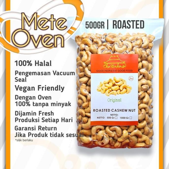 

RPS Kacang Mete Mede Oven Panggang Roasted Cho.Berhouse Wonogiri 500gr