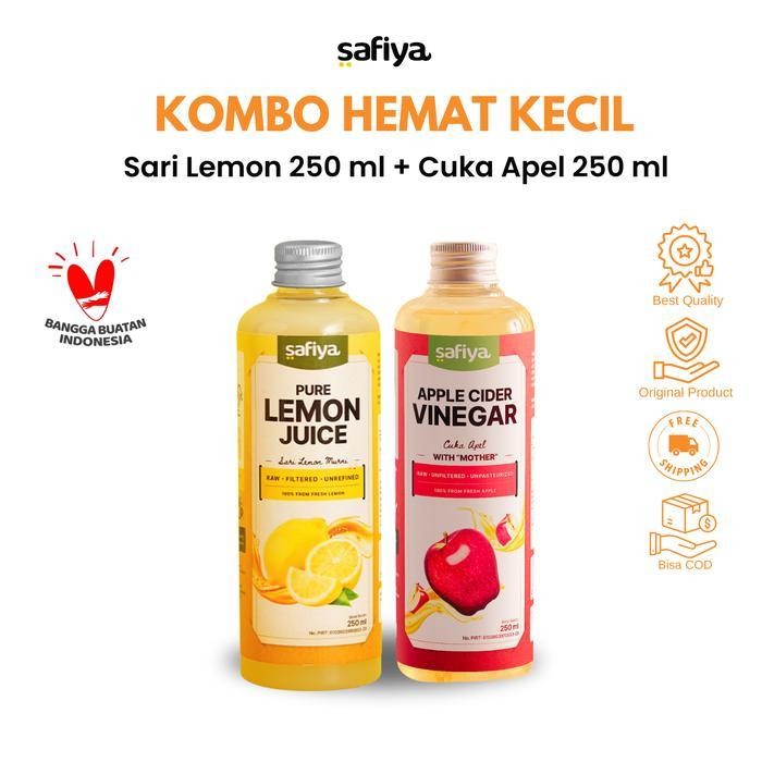 

Rps Safiya Paket Cuka Apel 500 Ml + Sari Lemon 500 Ml Pure 100% Murni