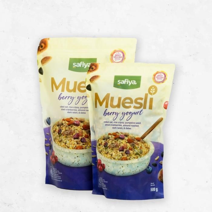

Rps Safiya Muesli Berry Yogurt Sereal Sehat With Almond Premium - Authentic Safiya Food