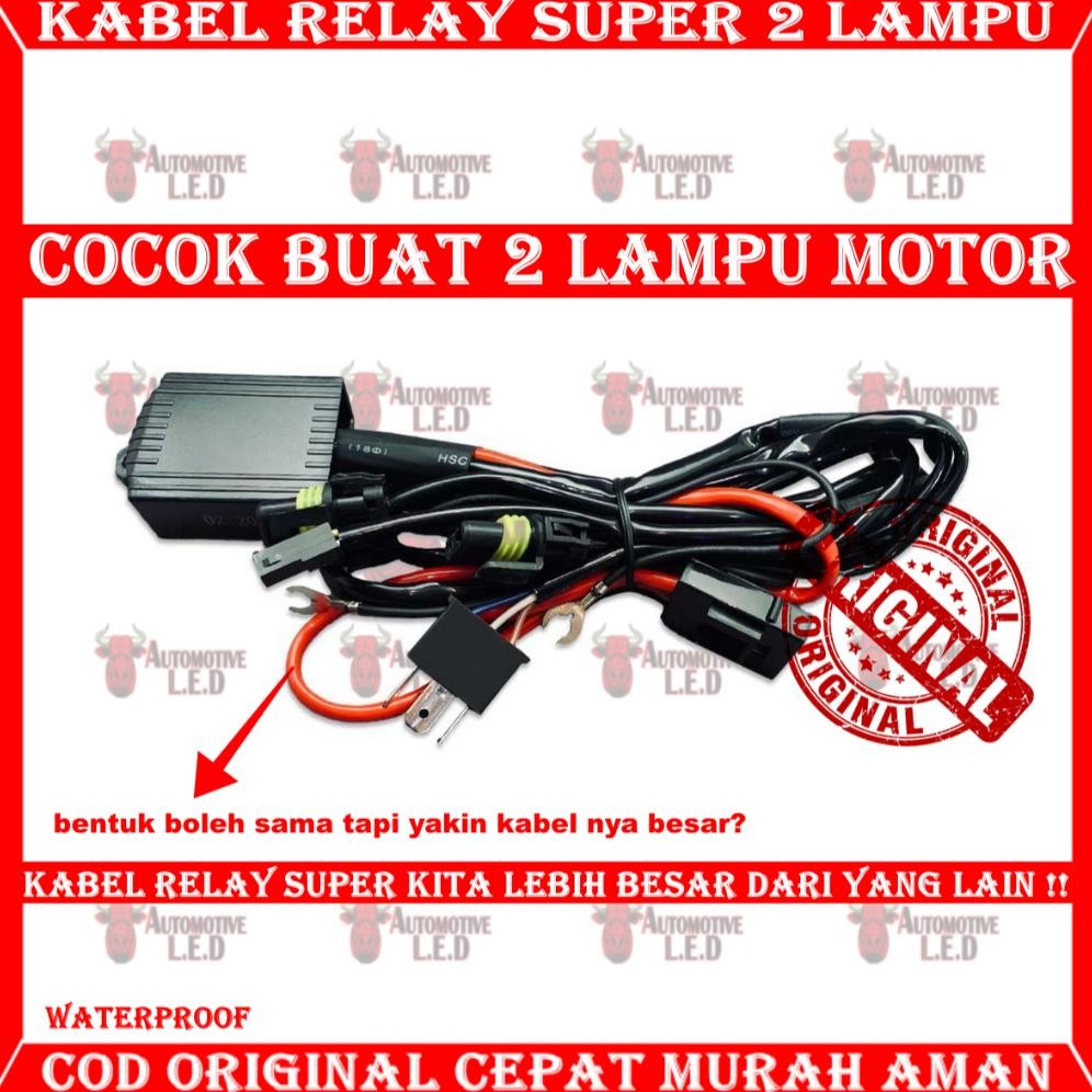 DY109 - ORIGINAL KABEL RELAY BILED MOBIL RELAY SUPER 2 BILED | KABEL RELAY HID MOBIL 2 LAMPU | RELAY