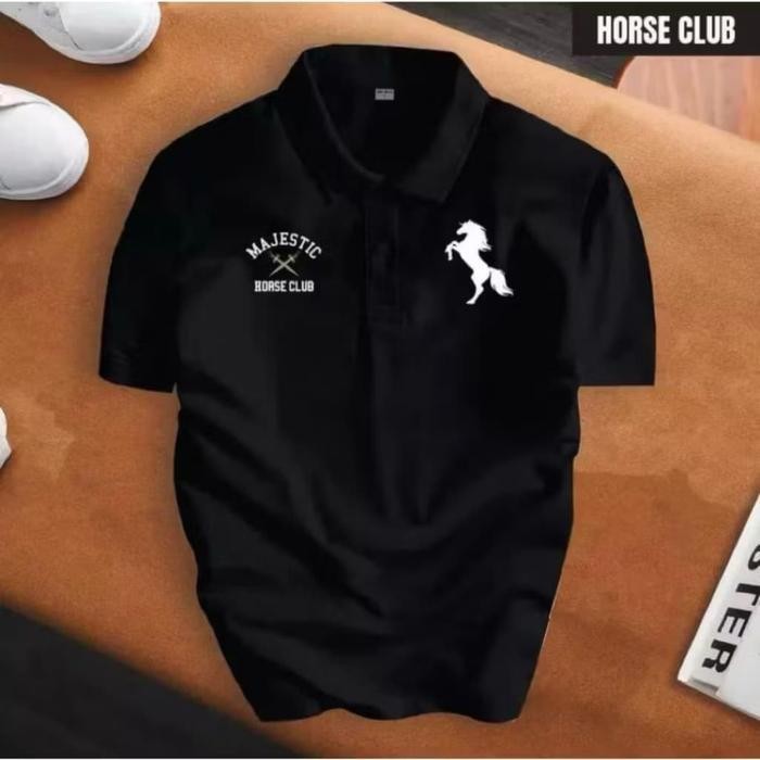 ST Polo Shirt Horse Club Import Kaos Kerah Distro Harian Premium Brand Quality Terbaru Pria Wanita K