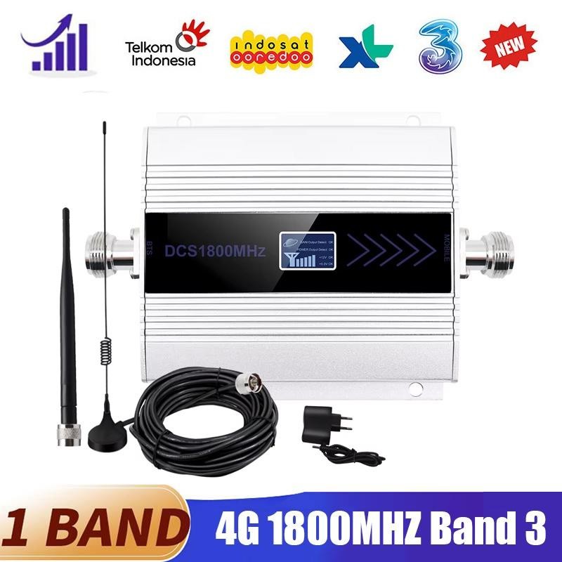 PV Fullset 1800MHZ Booster GSM 1800 2g 4g LTE Sinyal HP Repeater Booster Penguat Sinyal 4G Modem EDC