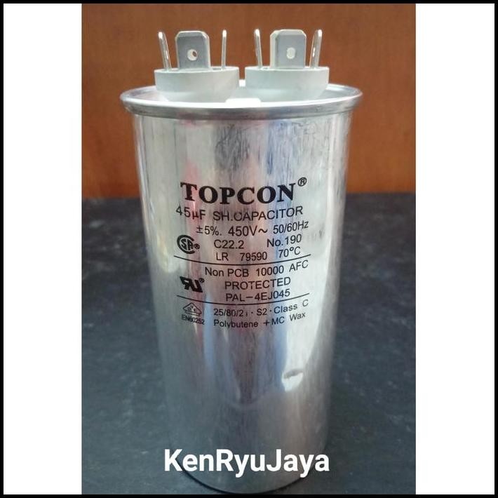 Kapasitor (Capacitor) AC 45 uf 450 VAC Topcon