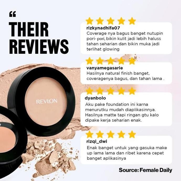 Revlon Powdery Foundation Spf 15 Pa++ - Bedak Revlon | Compact Foundation Revlon High Coverage