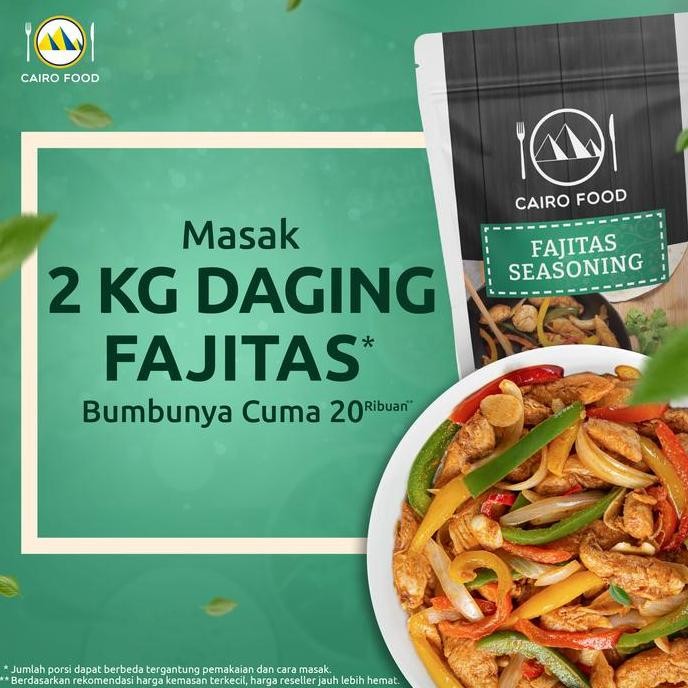 

Bumbu Fajitas Seasoning - Cairo Food 100 Gr Pasti Promo