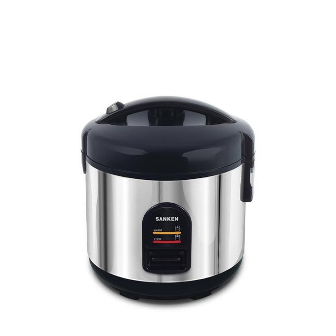 Promo Magic Com Sanken Panci Sehat Stainless Steel Rice Cooker Kecil 1 Liter - Hitam COD
