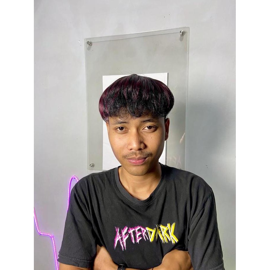 Penutup Botak Pria Toupee Rambut Pendek Versi Pria Korea Warna Highlight Terlaris