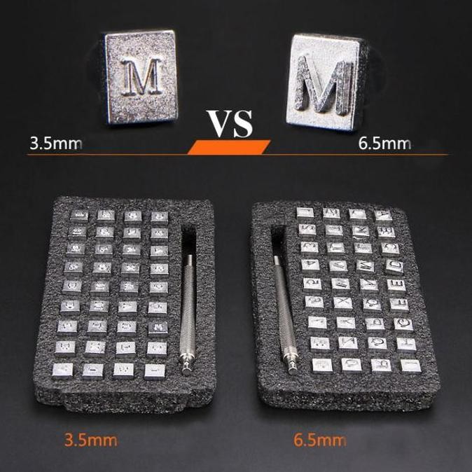 

36Pcs Alphabet Stamp Set Stempel Punch Huruf Alfabet Angka Untuk Kuli