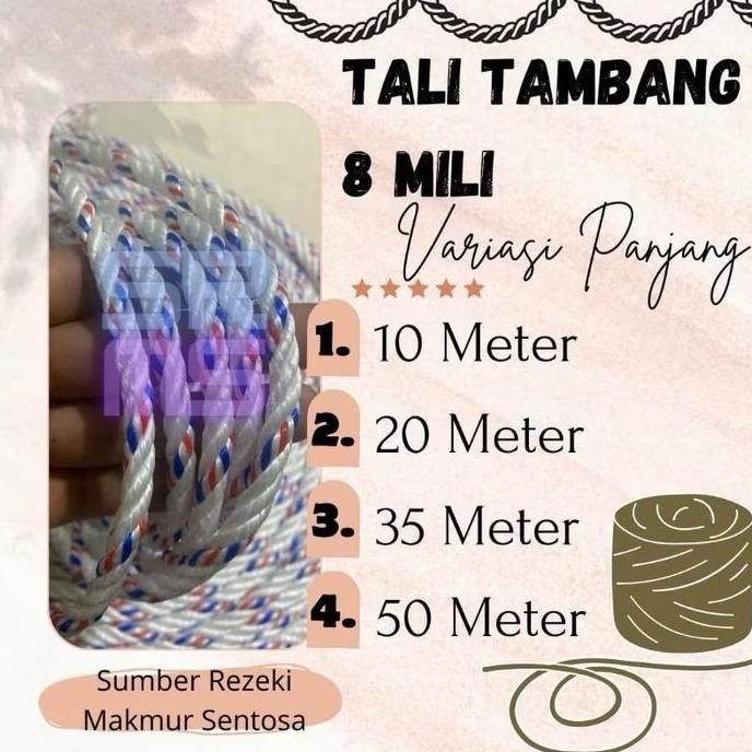 

Tali Tambang Plastik Tebal 8Mm Co