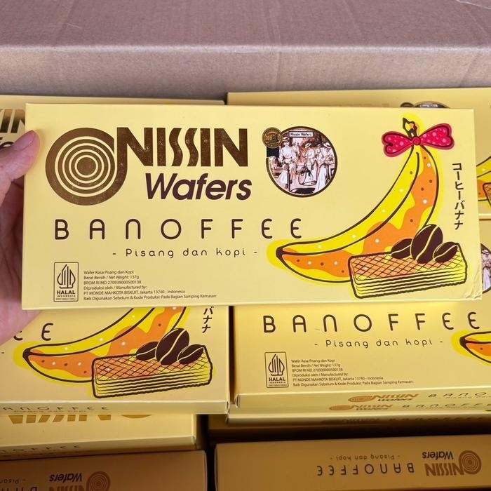 

FF Agen distributor makanan ringan snack cemilan biskuit wafer nissin wafers banoffee banana coffee pisang dan kopi khas negeri sakura murah wafers choco lava dapoer cokelat
