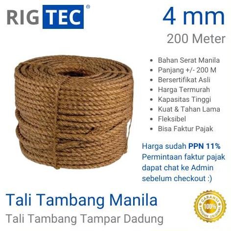 

Tali Tambang Manila / Tali Tampar Dadung 4 Mm 200 Meter Rigtec Co
