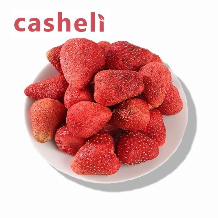 

FF casheli Crispy Freeze-dried Strawberry GradeA Camilan Snack Food Cemilan Stroberi Makanan Chips Camilan Keripik Viral